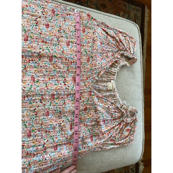 Shoshanna M Ditsty Floral Ruffle Sleeve Silk Top Blouse Cottage Peasant Top Tank - Picture 10 of 10